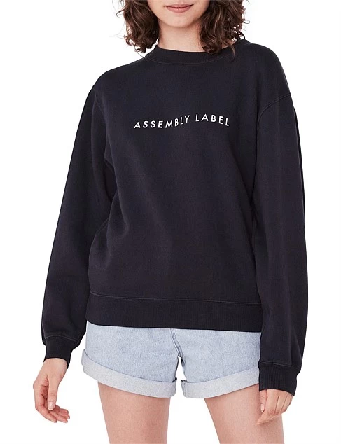 Logo Fleece Navy Sweater