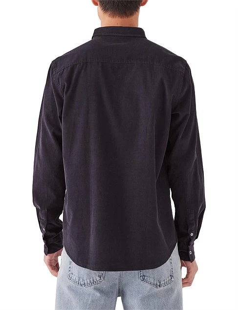 Mens Cord LS Shirt True Navy - Image 3