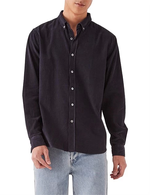 Mens Cord LS Shirt True Navy - Image 5