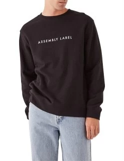 Logo Fleece Pullover True Black/White