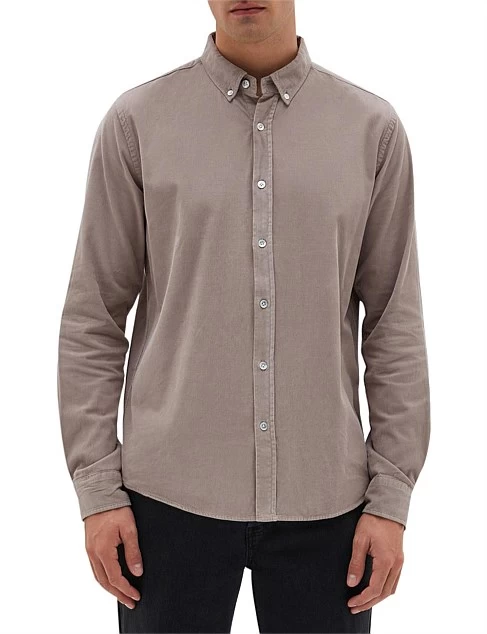Mens Cord Shirt Mink - Image 2