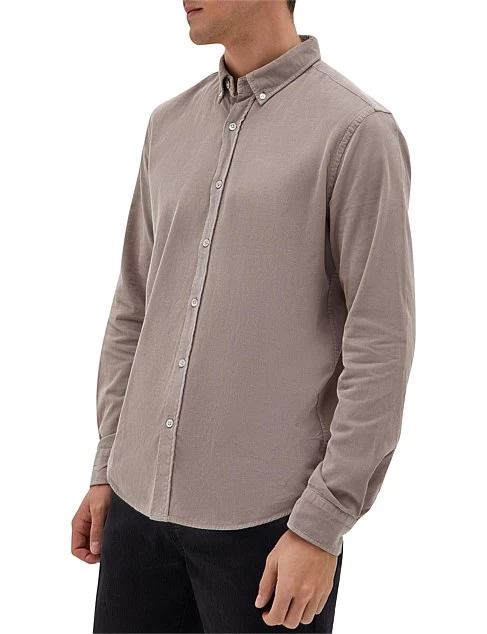Mens Cord Shirt Mink - Image 3