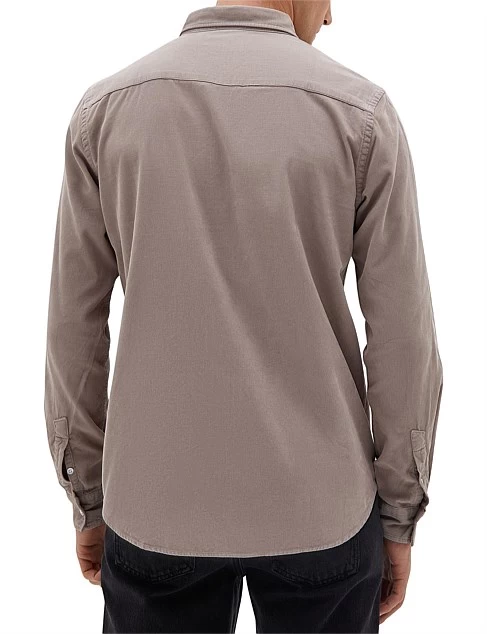Mens Cord Shirt Mink - Image 4