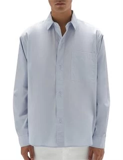 Simon Long Sleeve Shirt Blue Haze