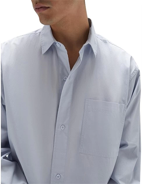 Simon Long Sleeve Shirt Blue Haze - Image 4