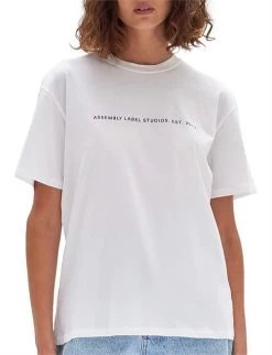 Delmar Organic Tee White/Black