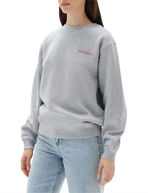 Pax Logo Fleece Grey Marle/Red
