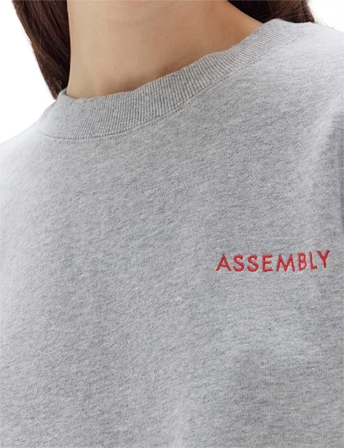 Pax Logo Fleece Grey Marle/Red - Image 2