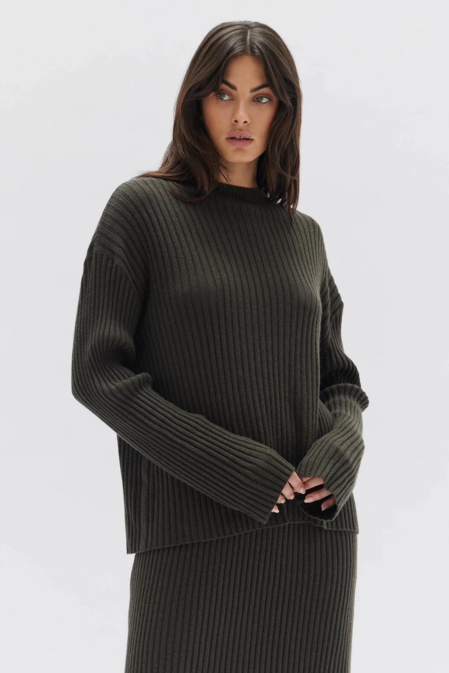 Wool Cashmere Rib Top