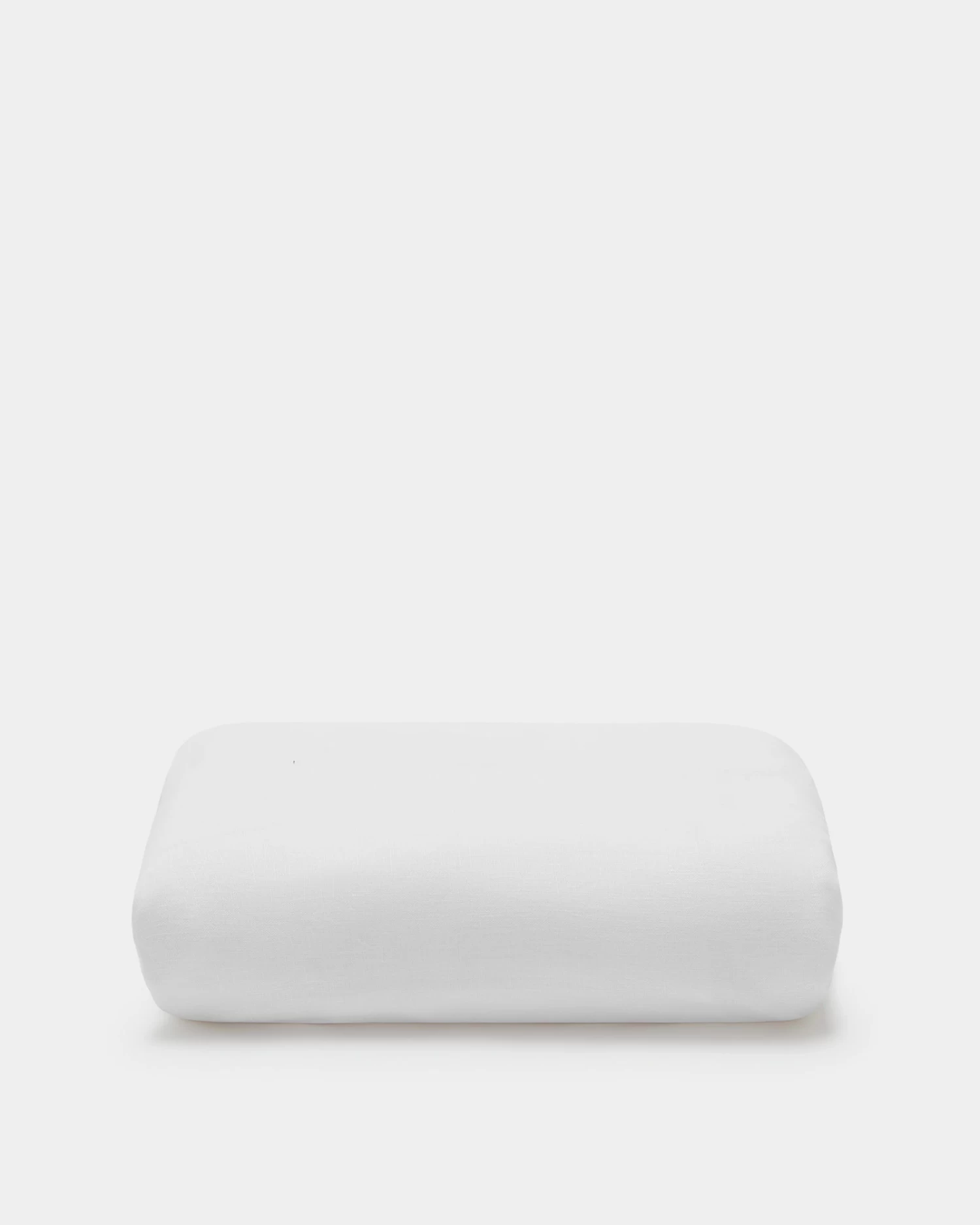 Linen Fitted Sheet White - Image 2