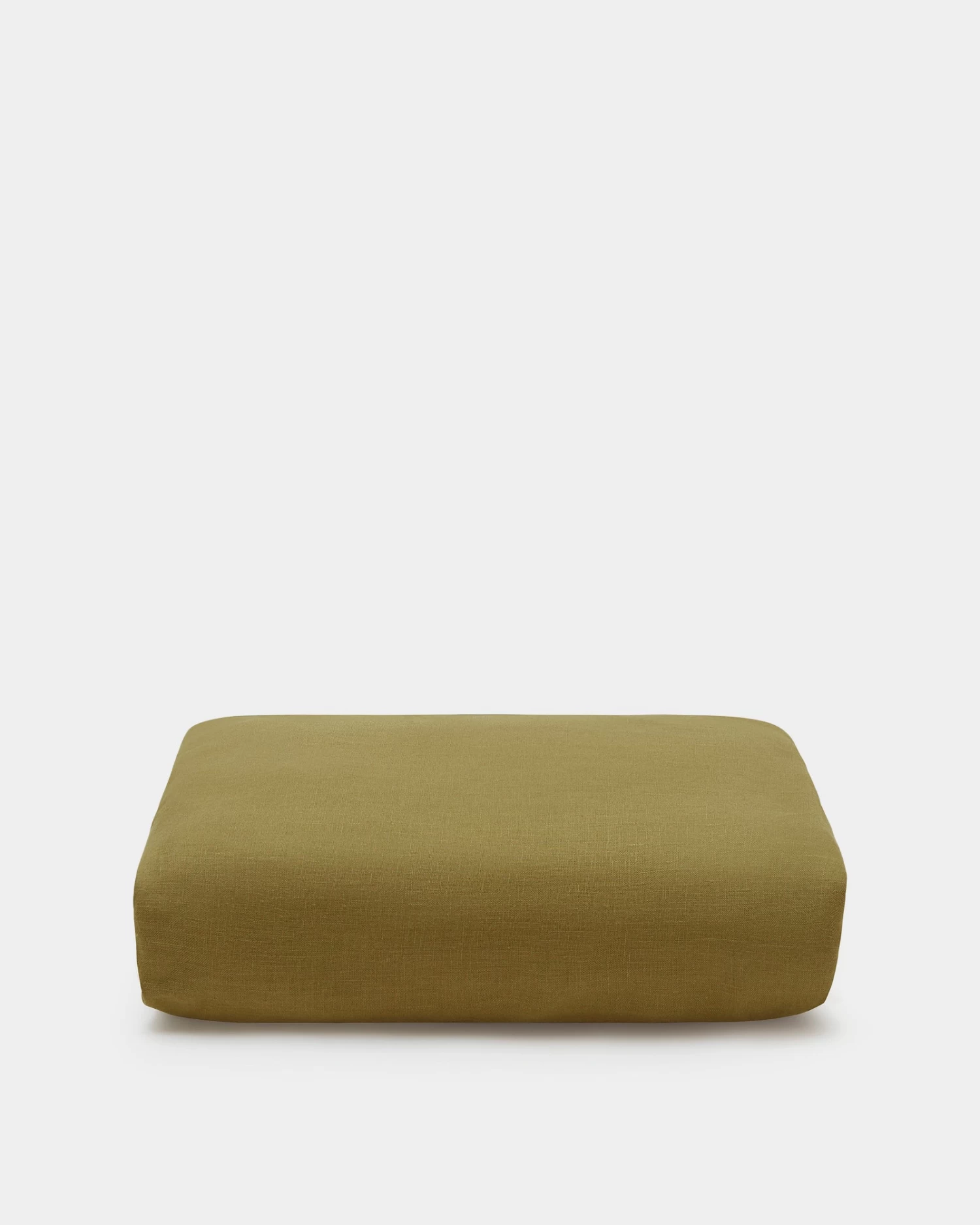 Linen Duvet Cover Olive - Image 2