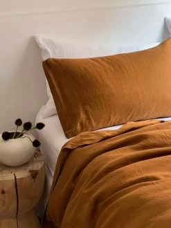 Linen Duvet Cover Russet