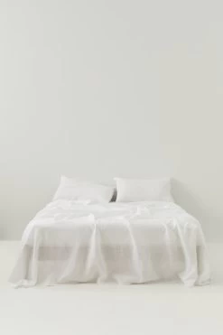 Linen Flat Sheet White