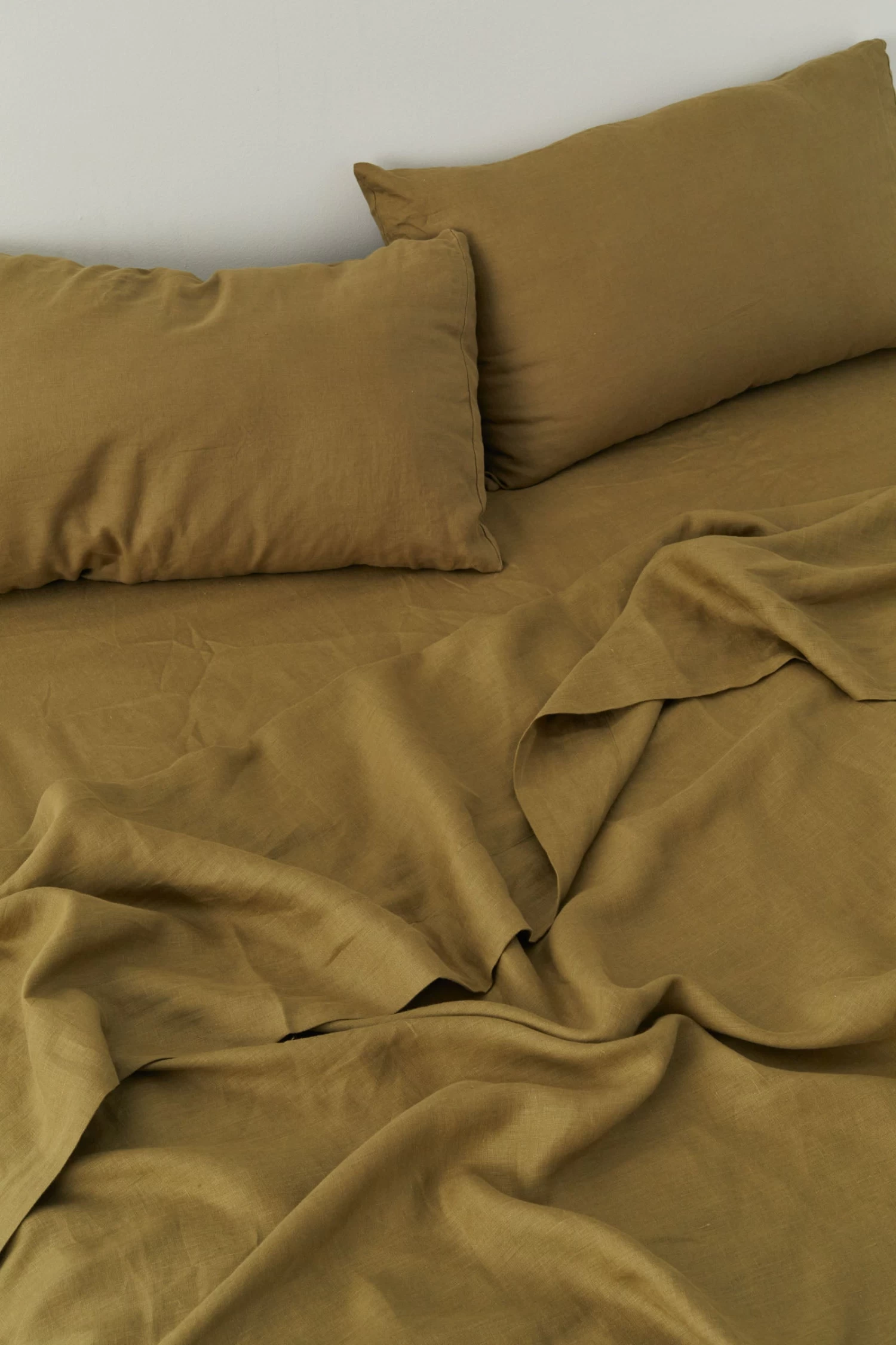 Linen Standard Pillow Cases Olive