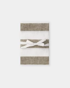 Linen European Pillow Case Dune Stripe