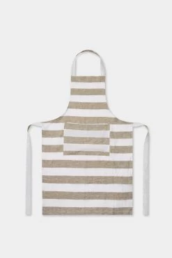 Linen Apron Dune Stripe