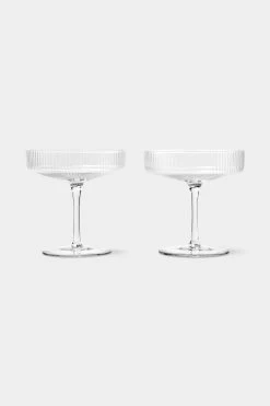 Ferm Living Ripple Champagne Saucers